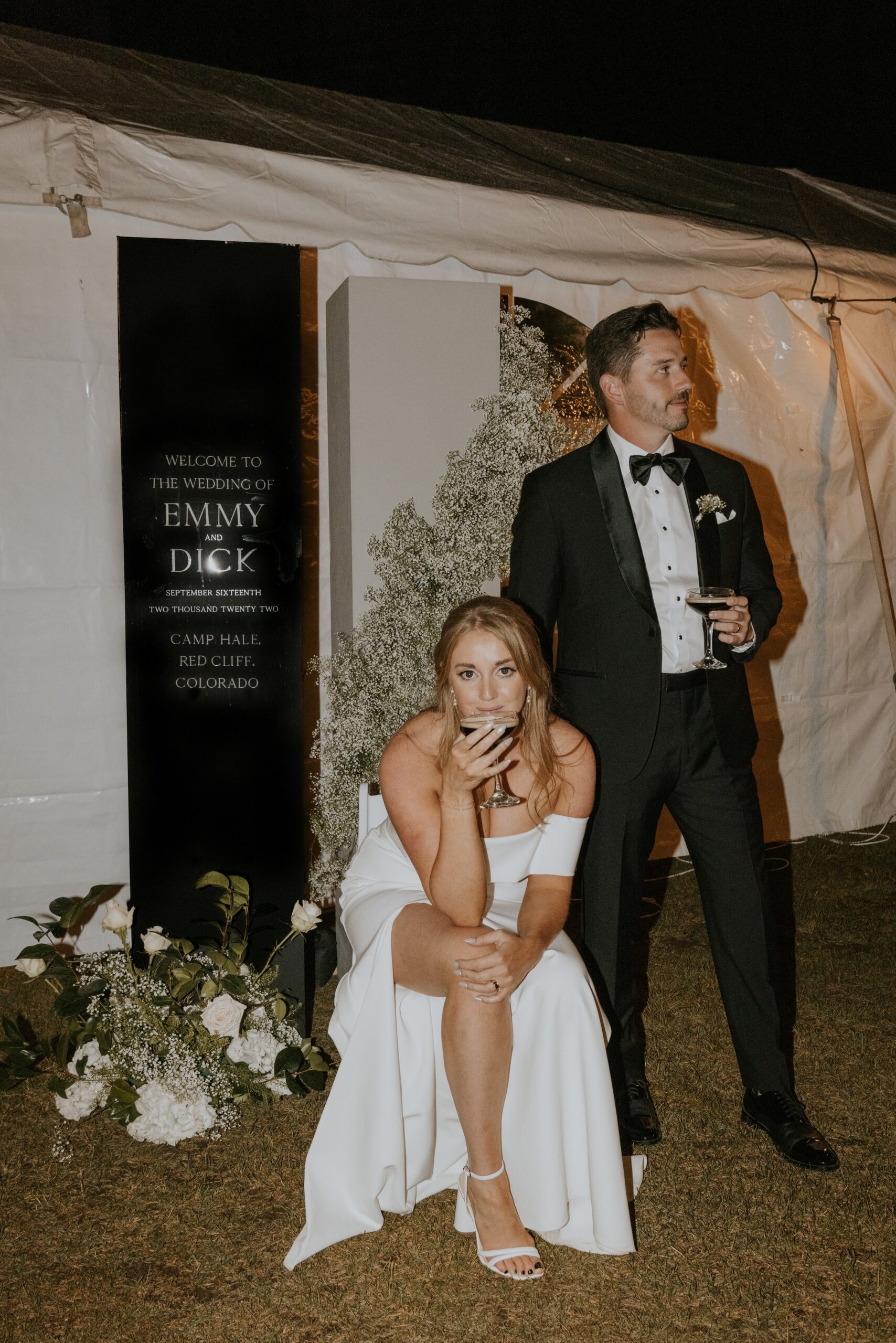 Emmy & Dick's Chic, Sophisticated Black-Tie Vail Wedding