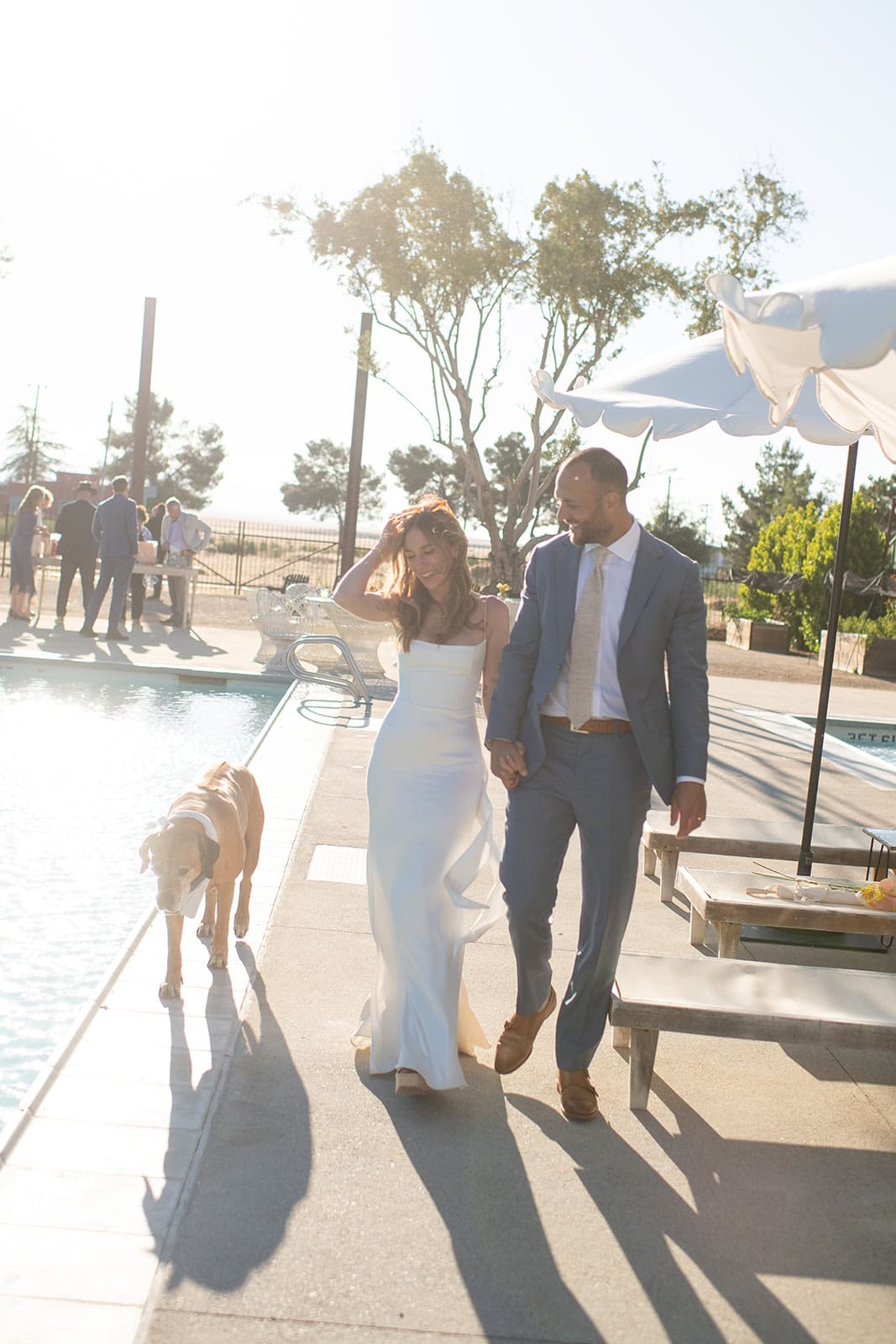 couple at their small intimate wedding