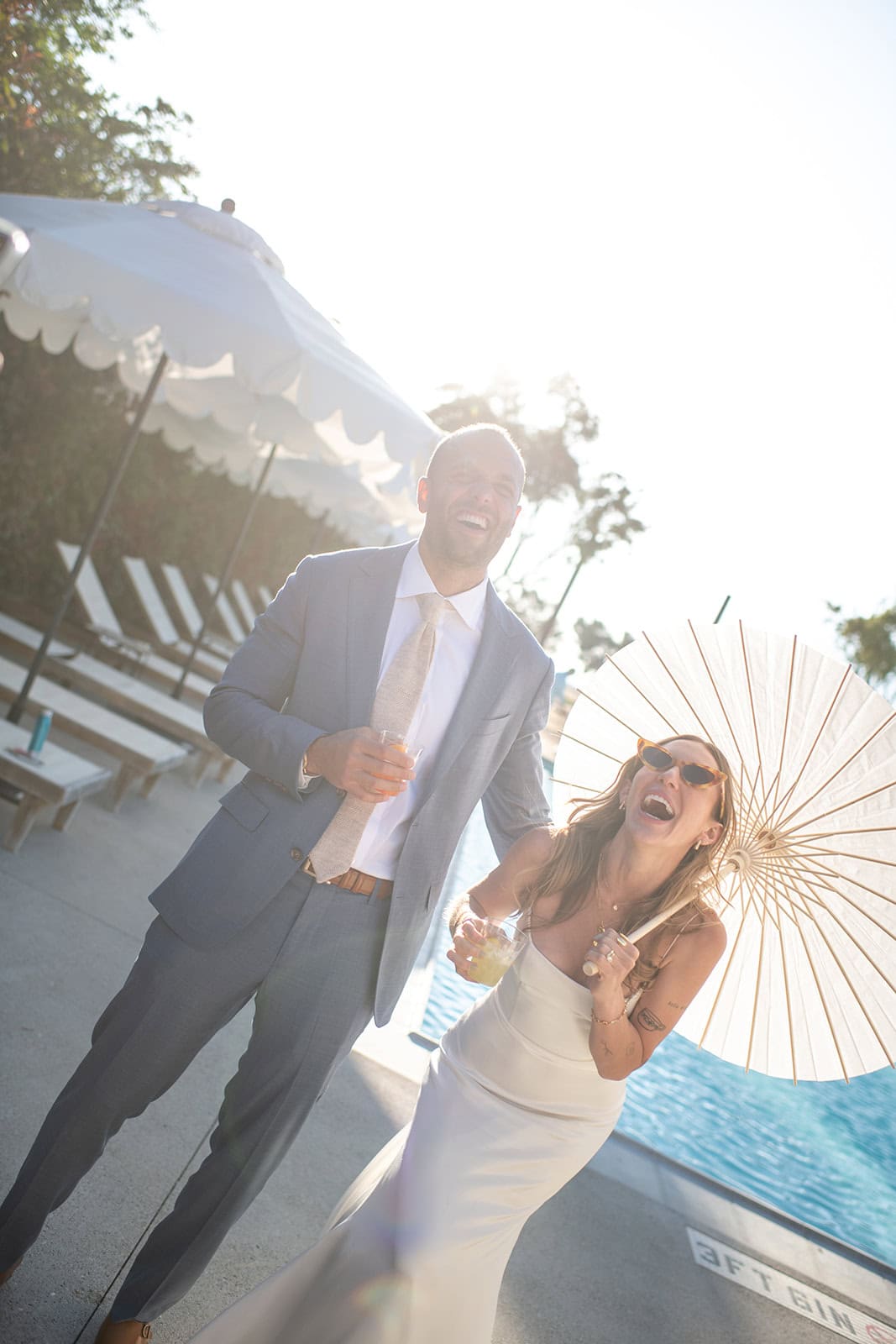 couple at their small intimate wedding