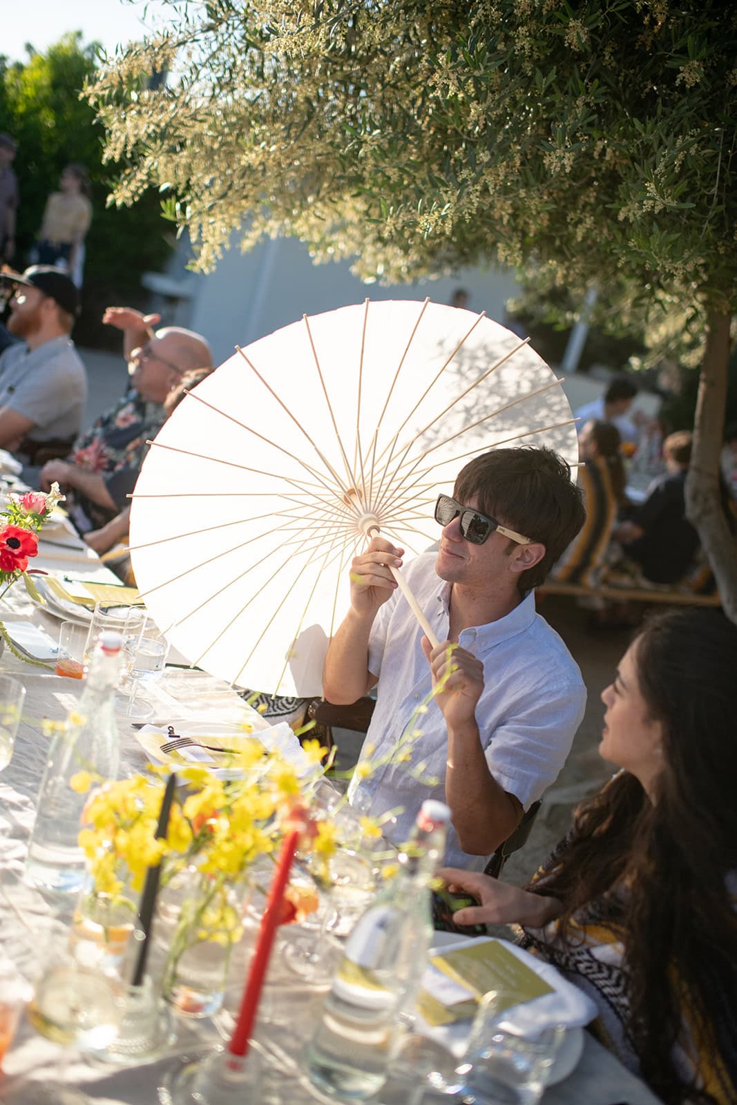 reception decor at a small intimate wedding