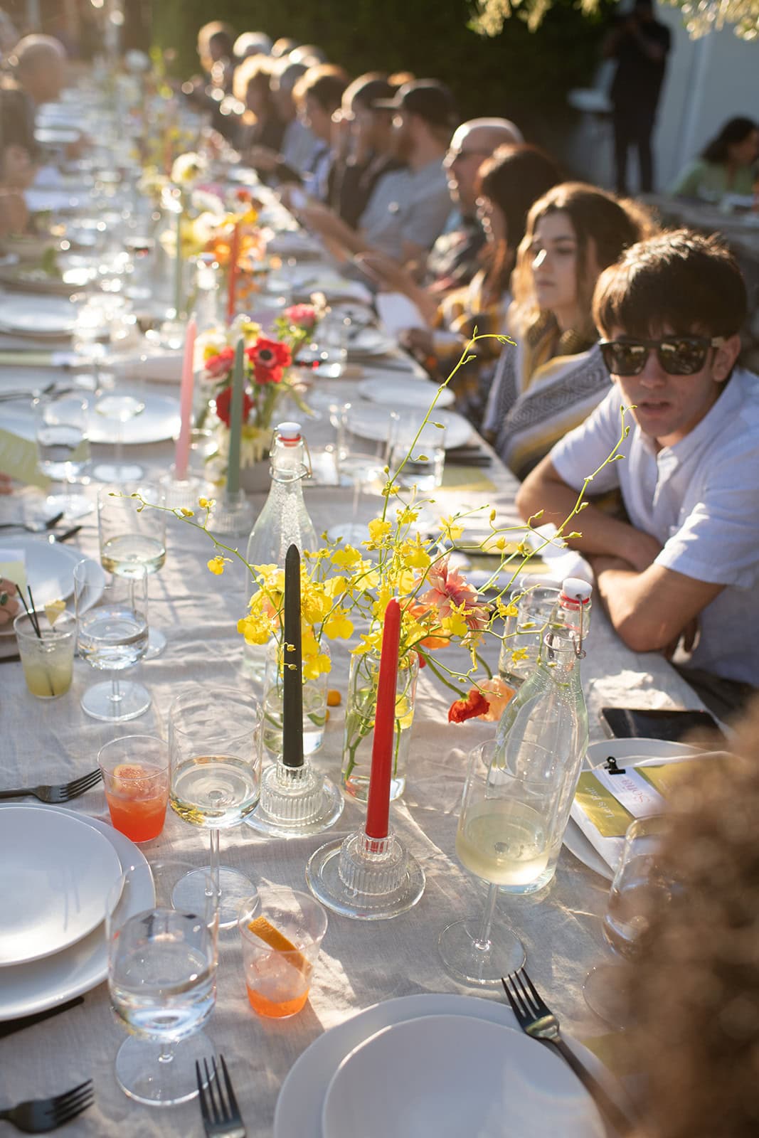 reception decor at a small intimate wedding