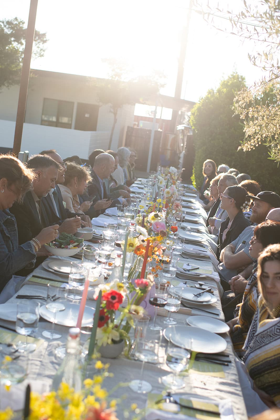 reception decor at a small intimate wedding