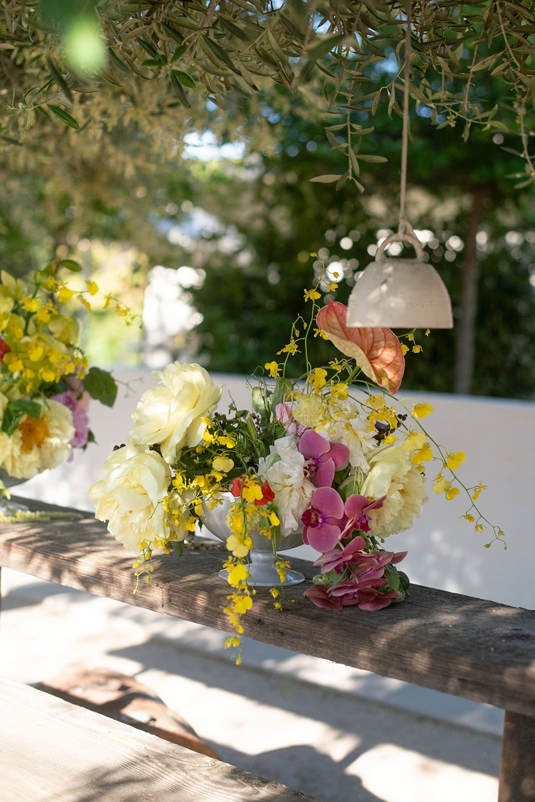 reception decor at a small intimate wedding