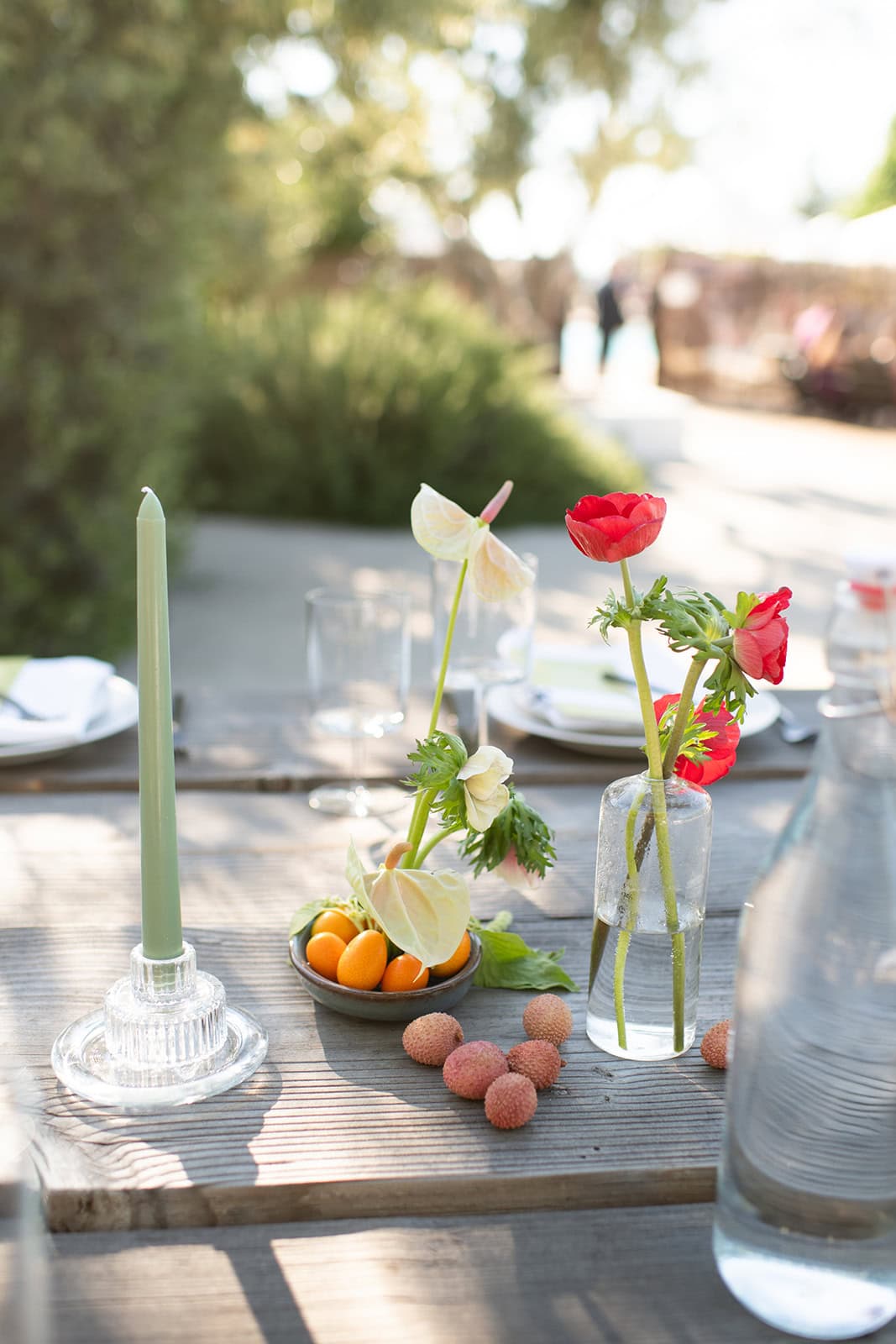 reception decor at a small intimate wedding