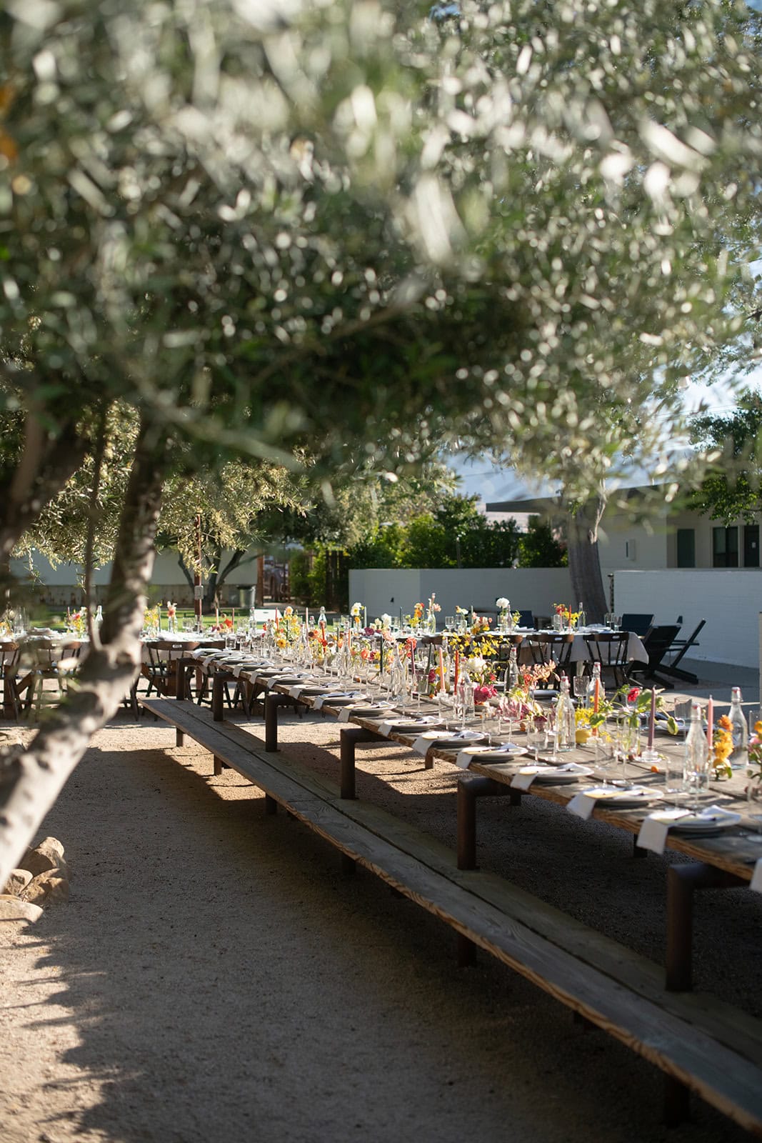 reception decor at a small intimate wedding