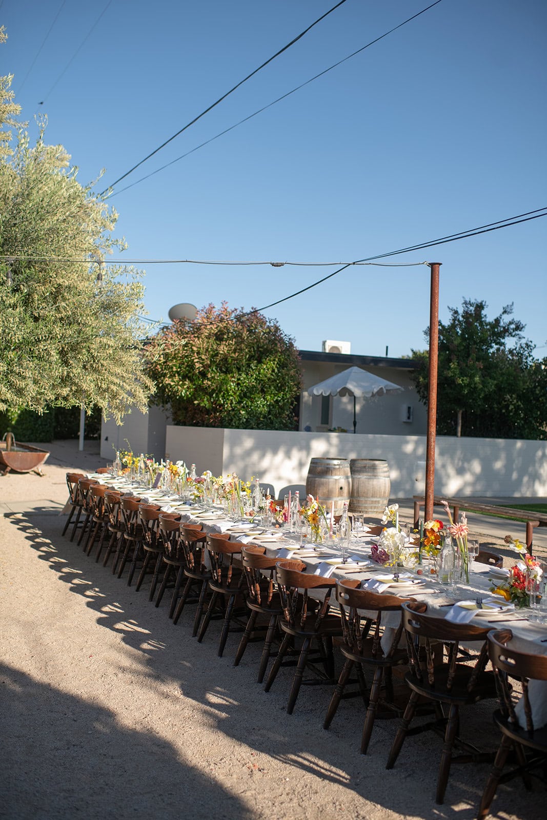 reception at a small intimate wedding